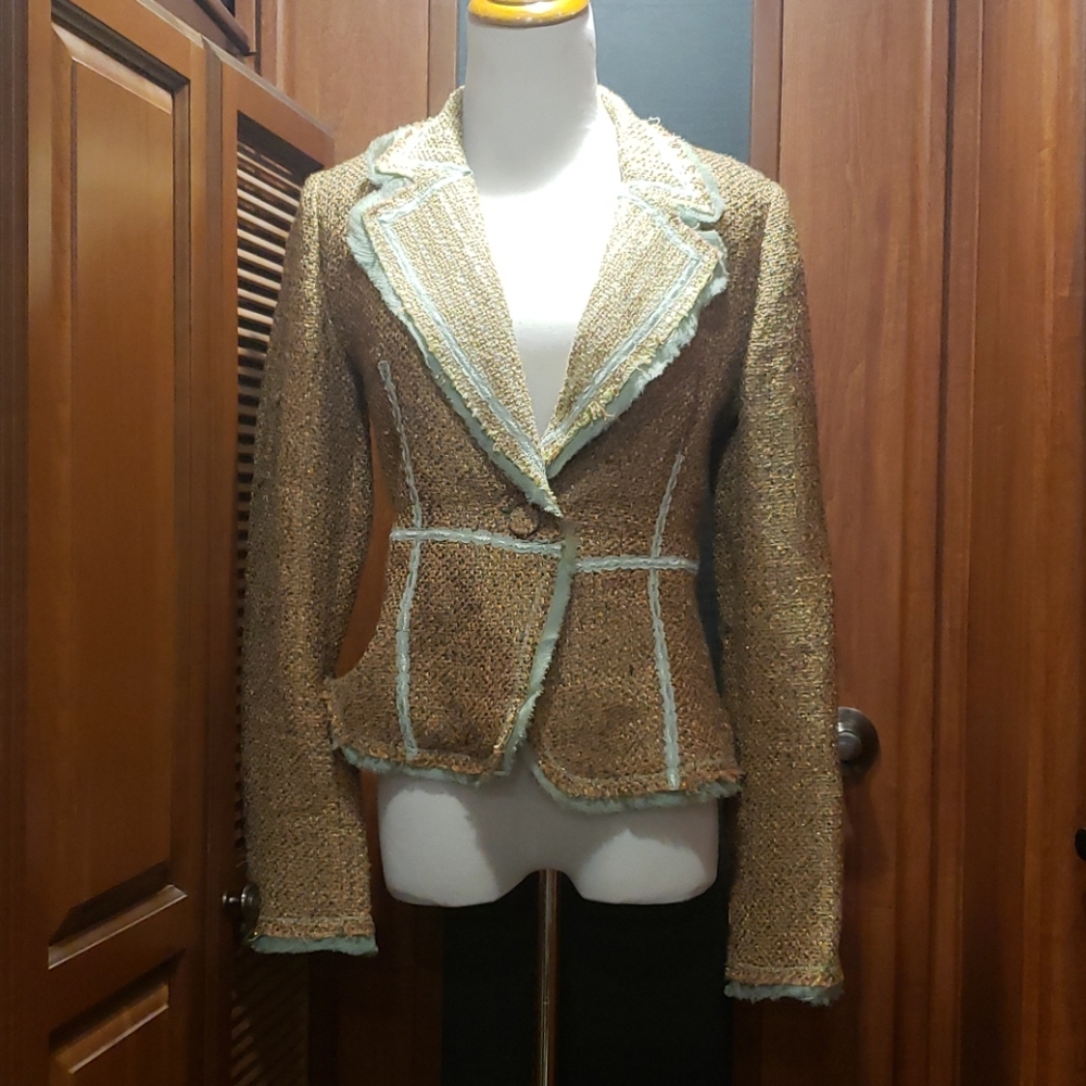 Ladies Burlap Couture Blazer Fully Lined Unique